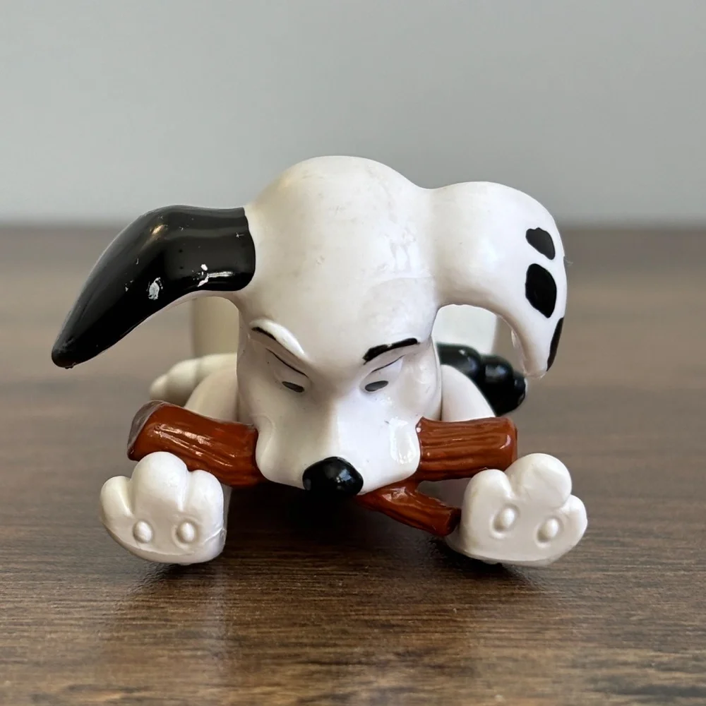 VINTAGE Disney 101 Dalmations Girl Dog Stick Toy Figure Collectible Cake Topper